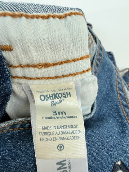 OshKosh B'gosh Denim Overalls Size 3M