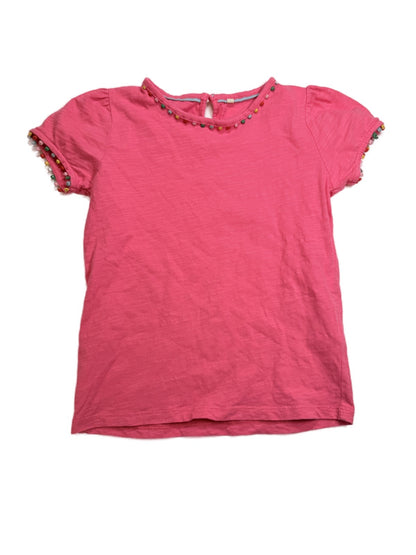 Mini Boden Pink Pom Pom T-Shirt 7-8Y