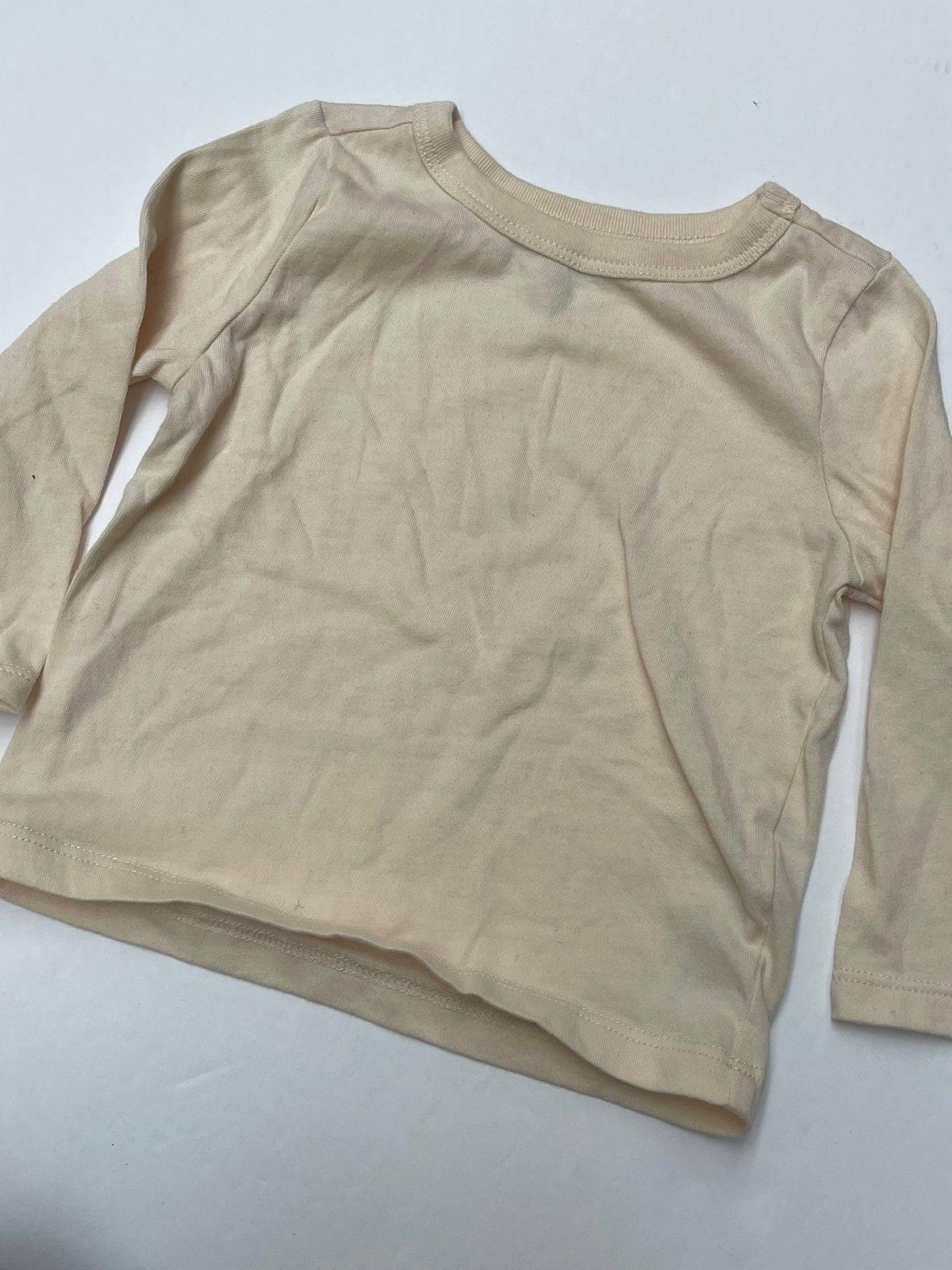Joe Fresh Cream Long Sleeve T-Shirt 6-12M