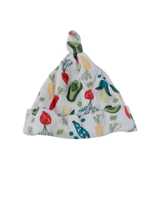 chick pea Veggie Print Knotted Hat 0-3M