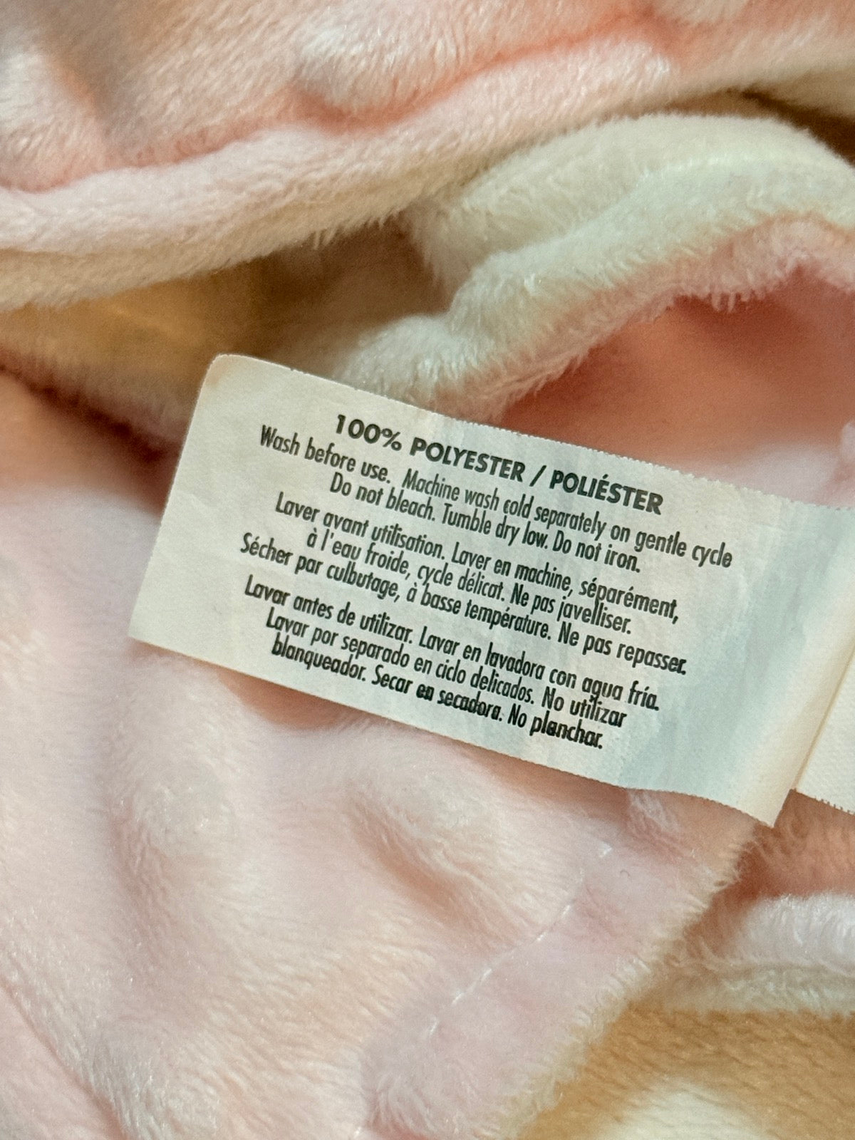 Lamb Security Blanket Lovey Pink Minky