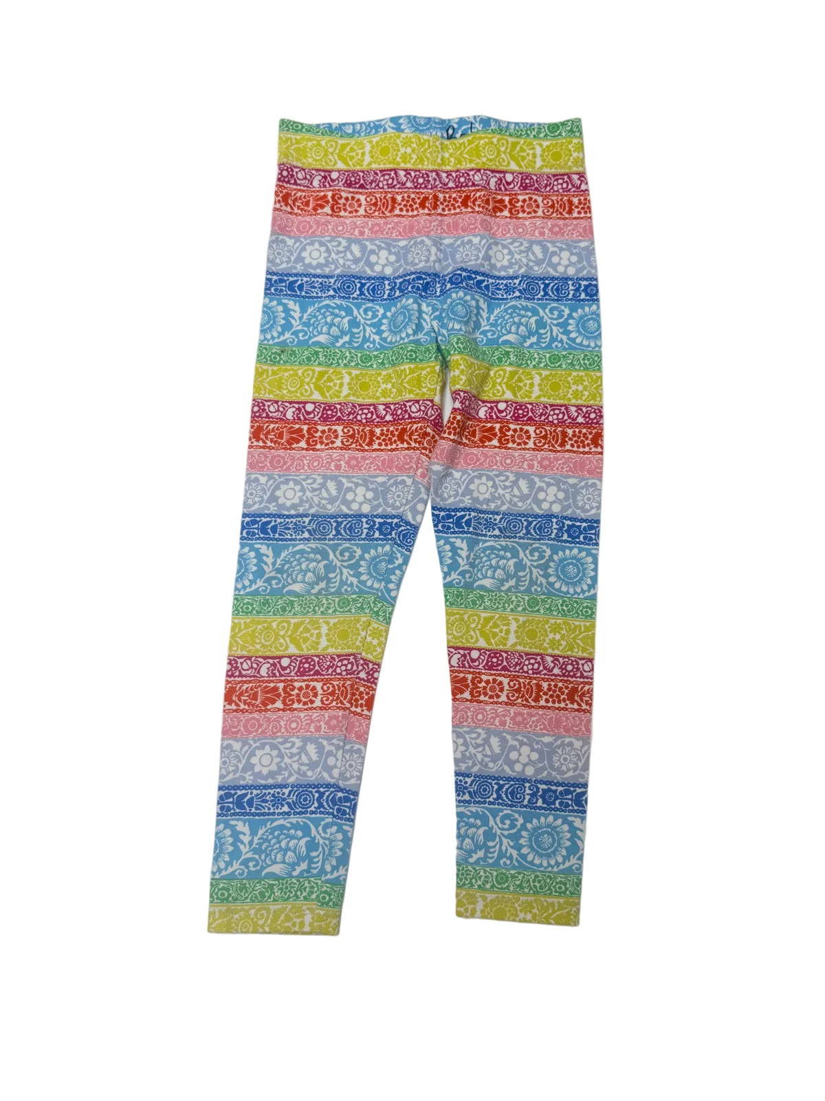 Boden Floral Stripe Print Leggings 5-6Y