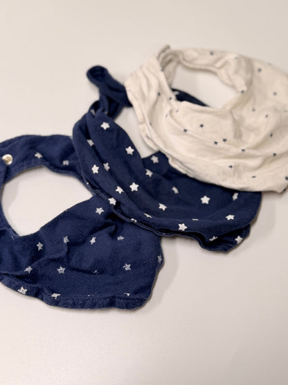 H&M Navy White Star Print Bibs Set