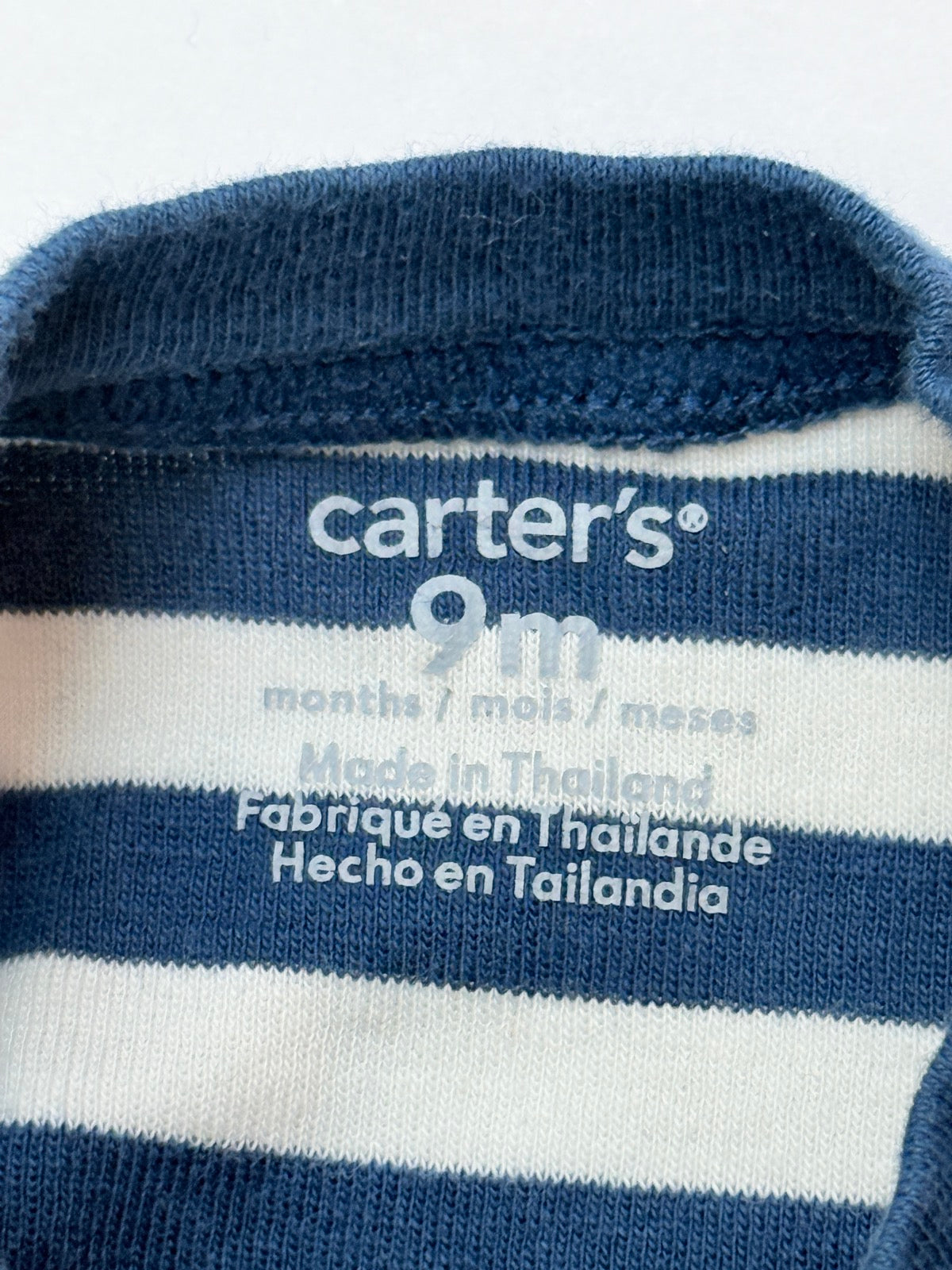 Carter's Navy Striped Bodysuit 9M