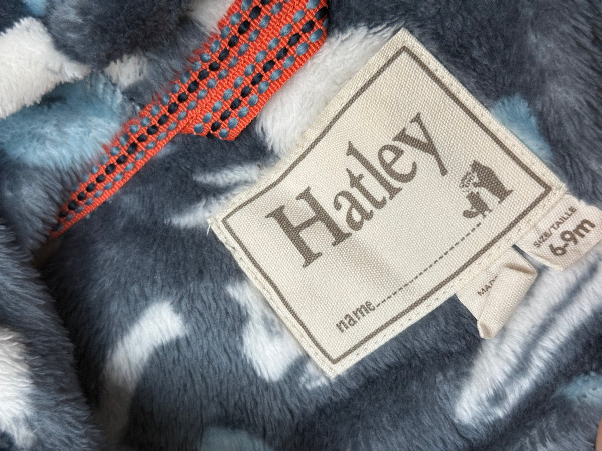 Hatley Dino Fossil Fleece Hooded Romper 6-9M
