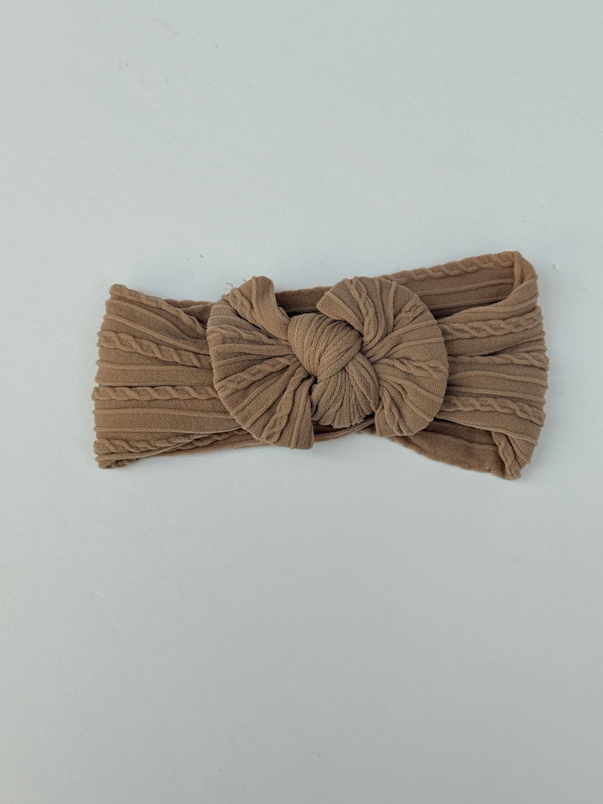Cable Knit Bow Headband Baby One Size