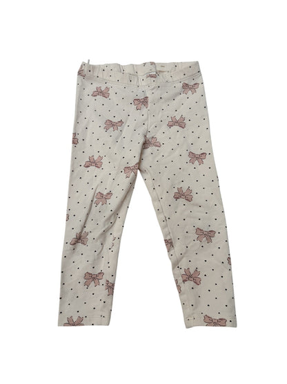 H&M Bow Print Leggings Size 2T