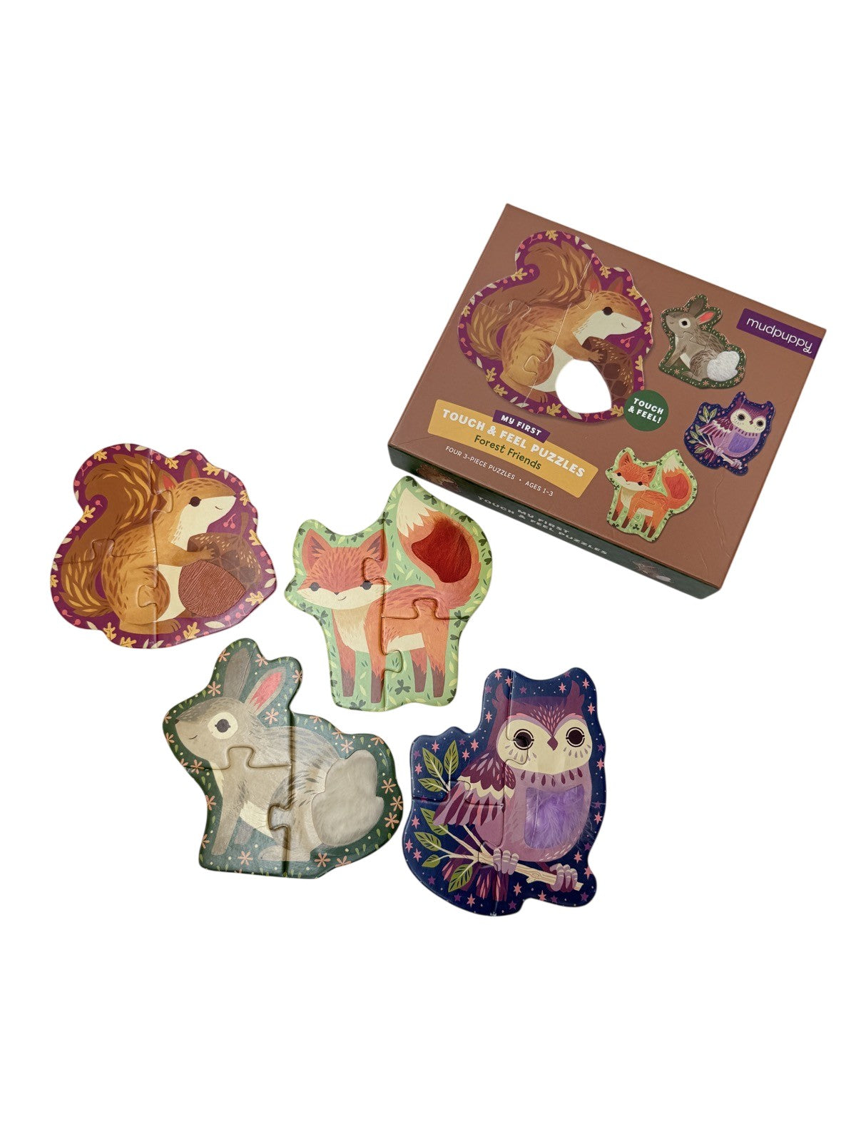 Mudpuppy Forest Friends Touch & Feel Puzzles