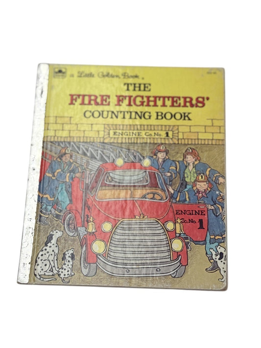 Vintage The Fire Fighters' Counting Book Little Golden