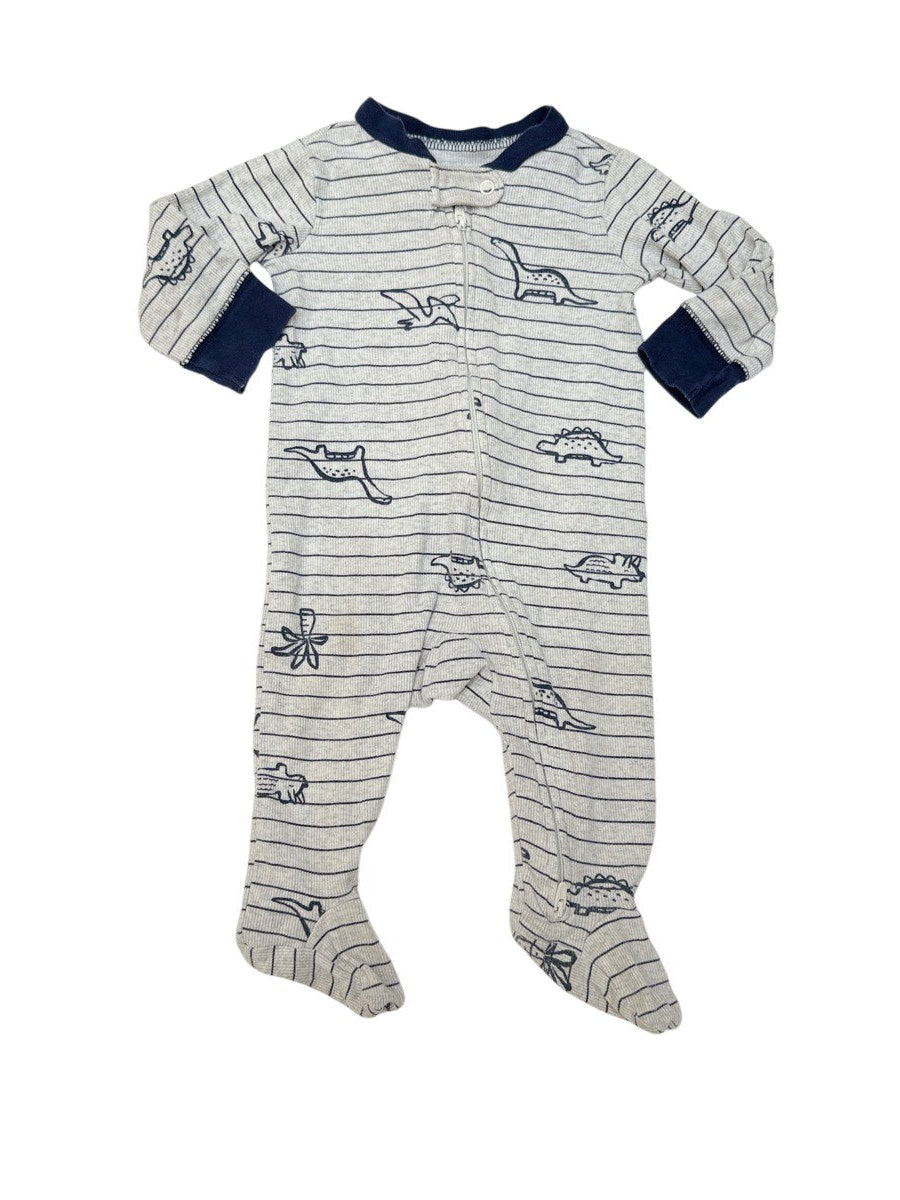 Carter's Dinosaur Striped Footed Sleeper 6m