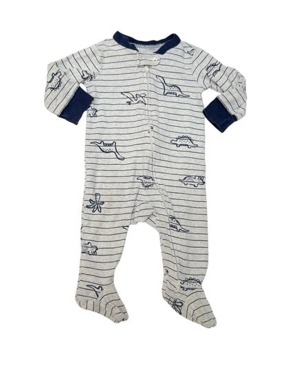 Carter's Dinosaur Striped Footed Sleeper 6m