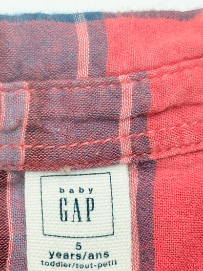 Baby Gap Plaid Button-Down Shirt Size 5