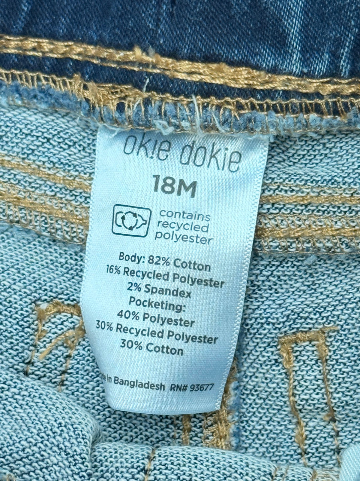 Okie Dokie Denim Jeans 18M