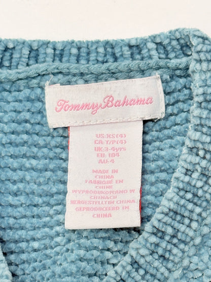 Tommy Bahama Teal Chenille Sweater Size 4