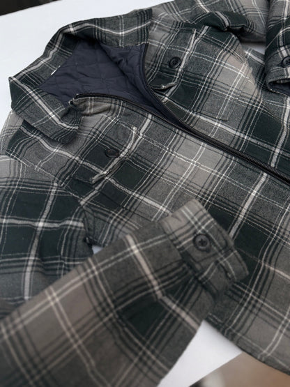 Plaid Flannel Quilted Lined Jacket 8/9Y
