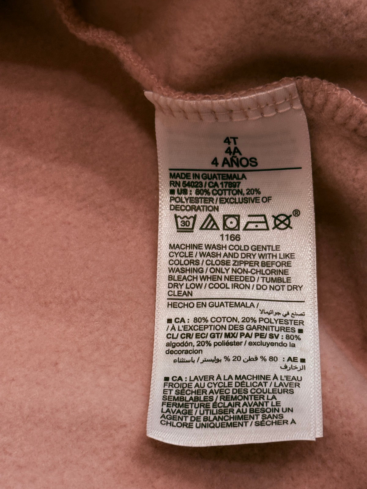 Old Navy Pink Zip-Up Hoodie 4T