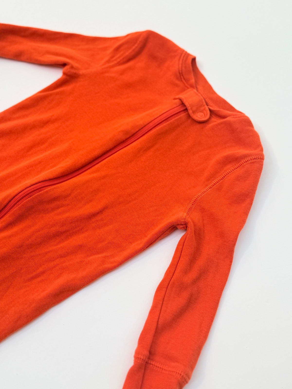 Primary Orange Zip Footless Sleeper 12-18m