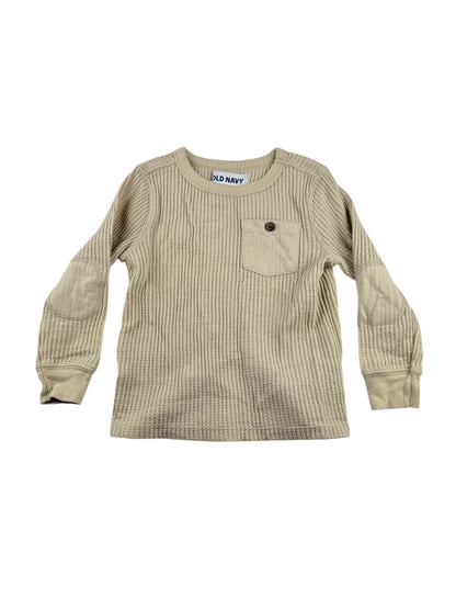 Old Navy Beige Waffle Knit Top Size 3T