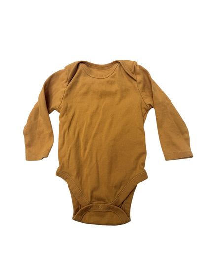 Old Navy Mustard Long Sleeve Bodysuit 3-6M