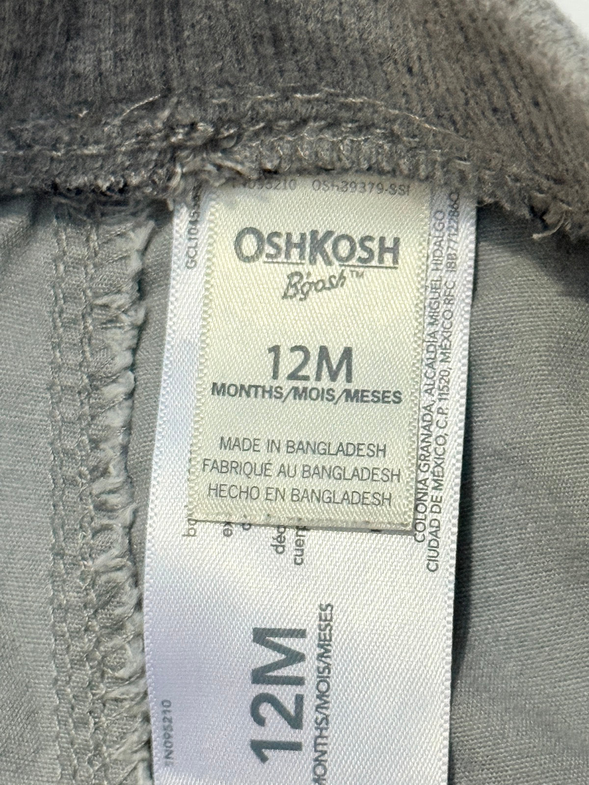OshKosh B'gosh Gray Pull-On Shorts 12M