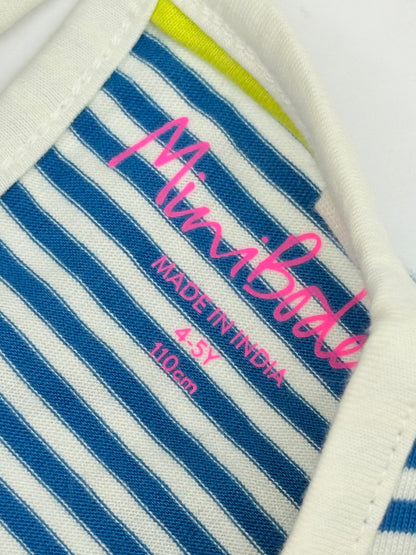 Mini Boden Striped Lace Flutter Tank Top 4-5Y