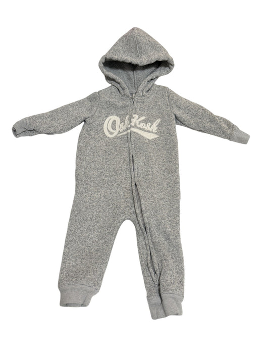 OshKosh B'gosh Gray Hooded Romper 18M