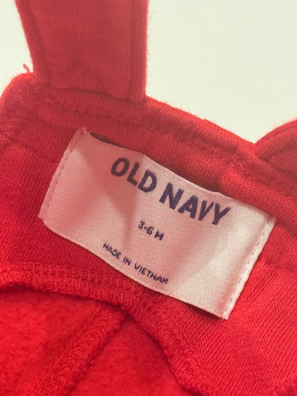 Old Navy Red Knit Overalls 3-6M