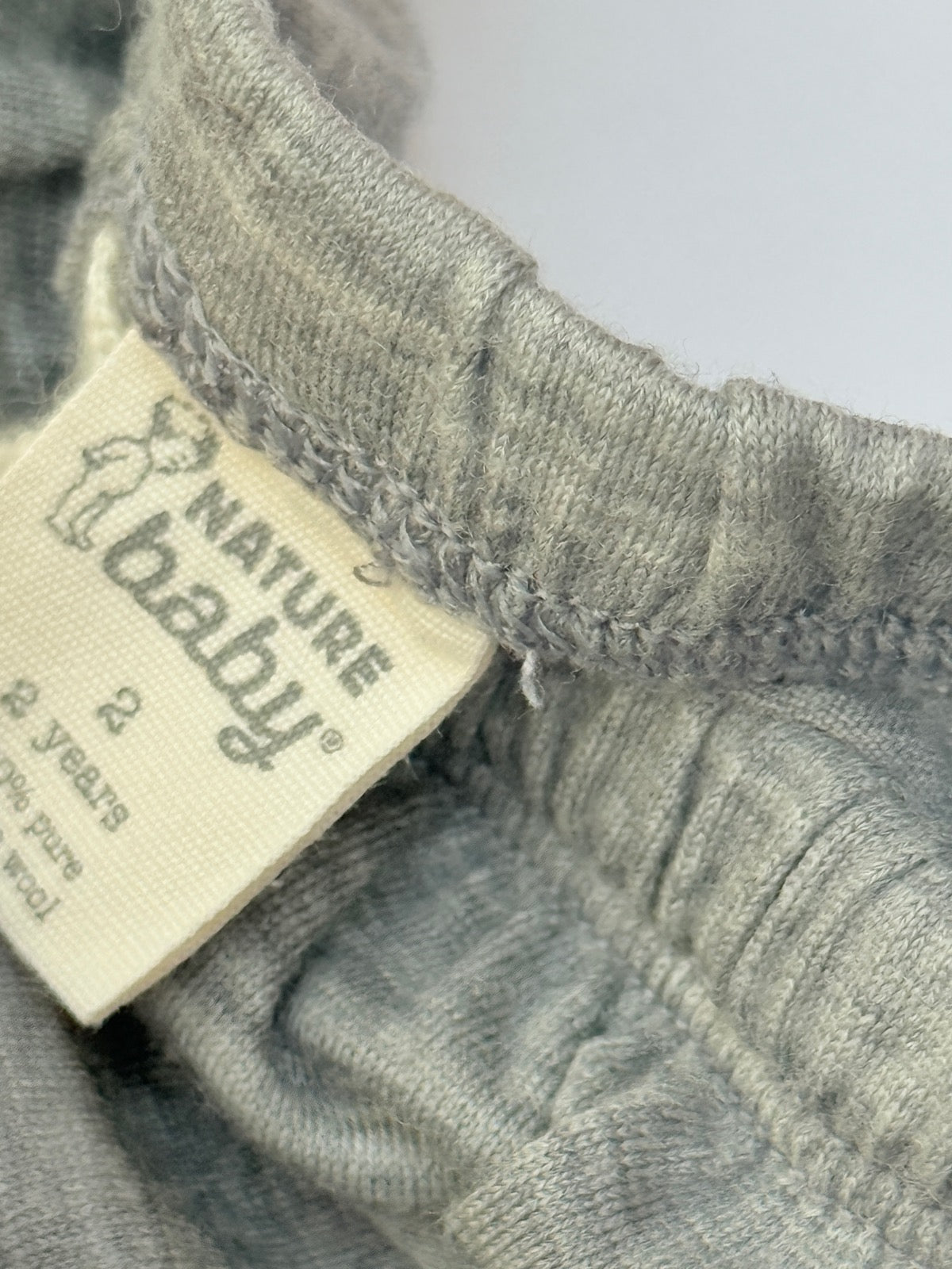Nature Baby Gray Wool Jogger Pants Size 2