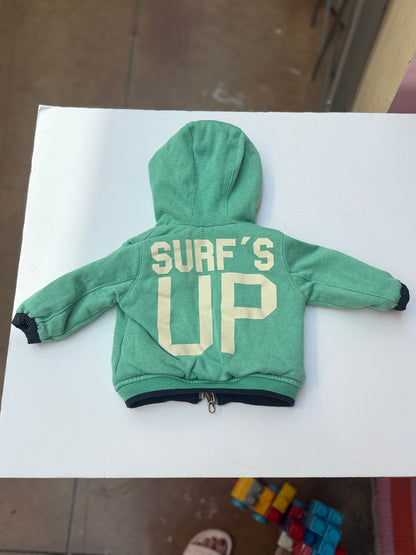 Zara Baby Boy Green Surf Hoodie 6-9m