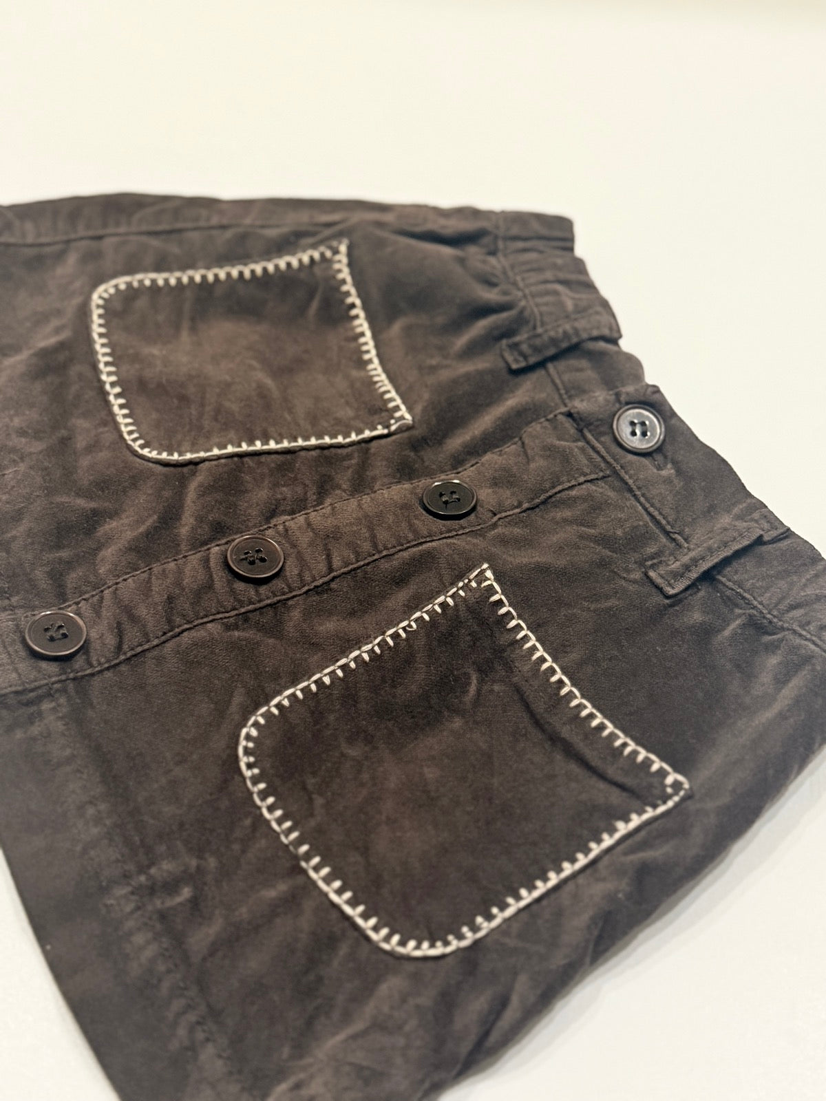 Zara Brown Corduroy Button Skirt 4-5Y