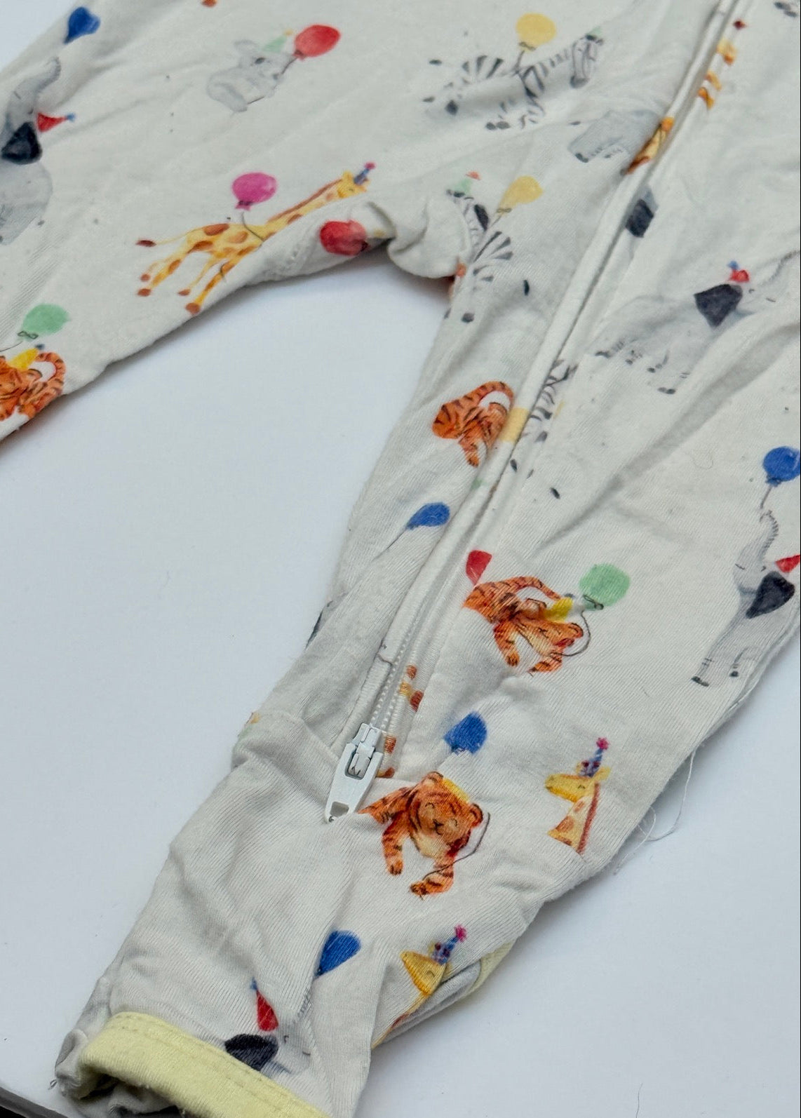 Bambi & Birdie Party Animals Zip Romper 3-6M