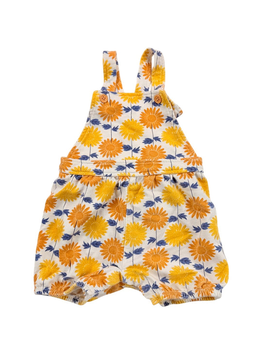 Pekkle Sunflower Print Overalls 12M