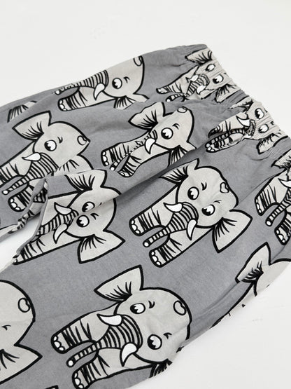 New - Elephant Print Jogger Pants 3T