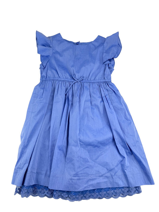 Zara Kids Blue Ruffle Sleeve Dress Size 5-6