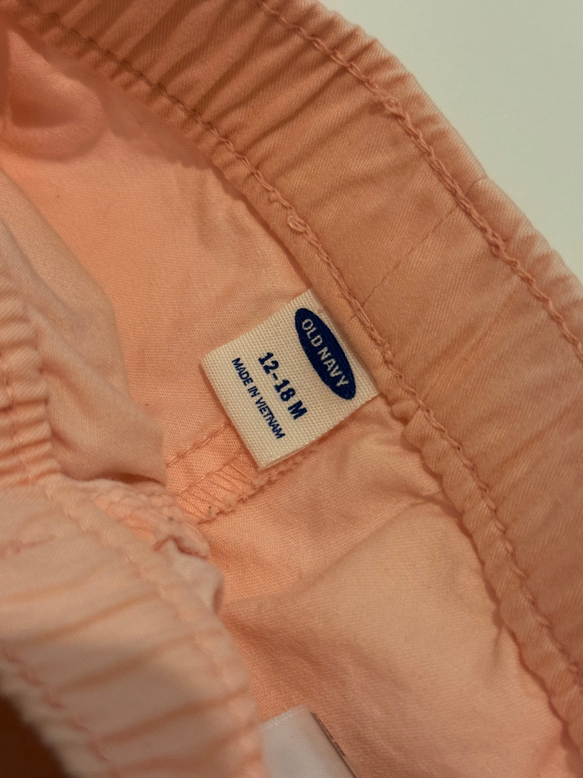 Old Navy Peach Ruffle Shorts 12-18M