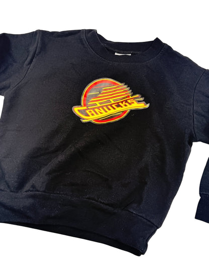 Creative Knitwear Canucks Black Sweatshirt 4T