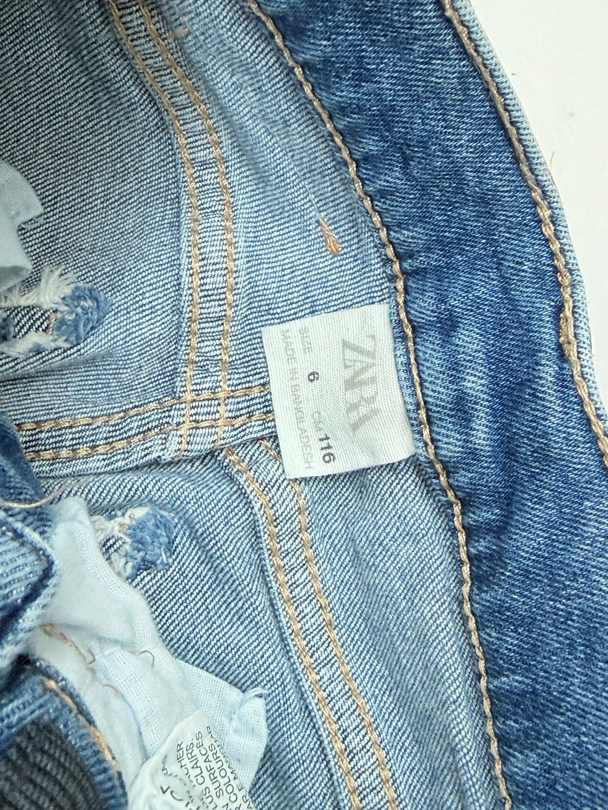 Zara Medium Wash Straight Jeans Size 6Y