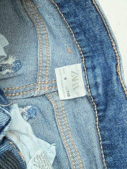 Zara Medium Wash Straight Jeans Size 6Y