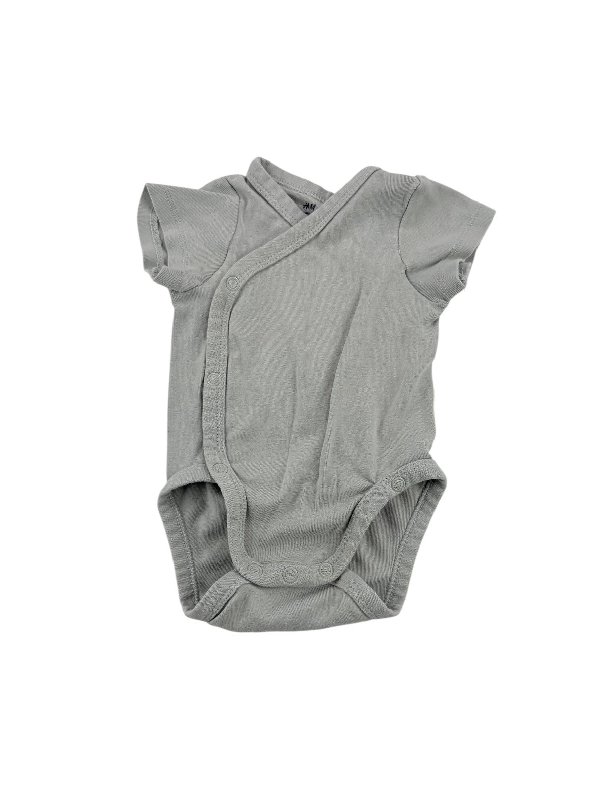 H&M Sage Green Wrap Bodysuit 1-2M
