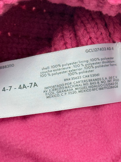 Carter's Pink Ribbed Knit Beanie Size 4-7
