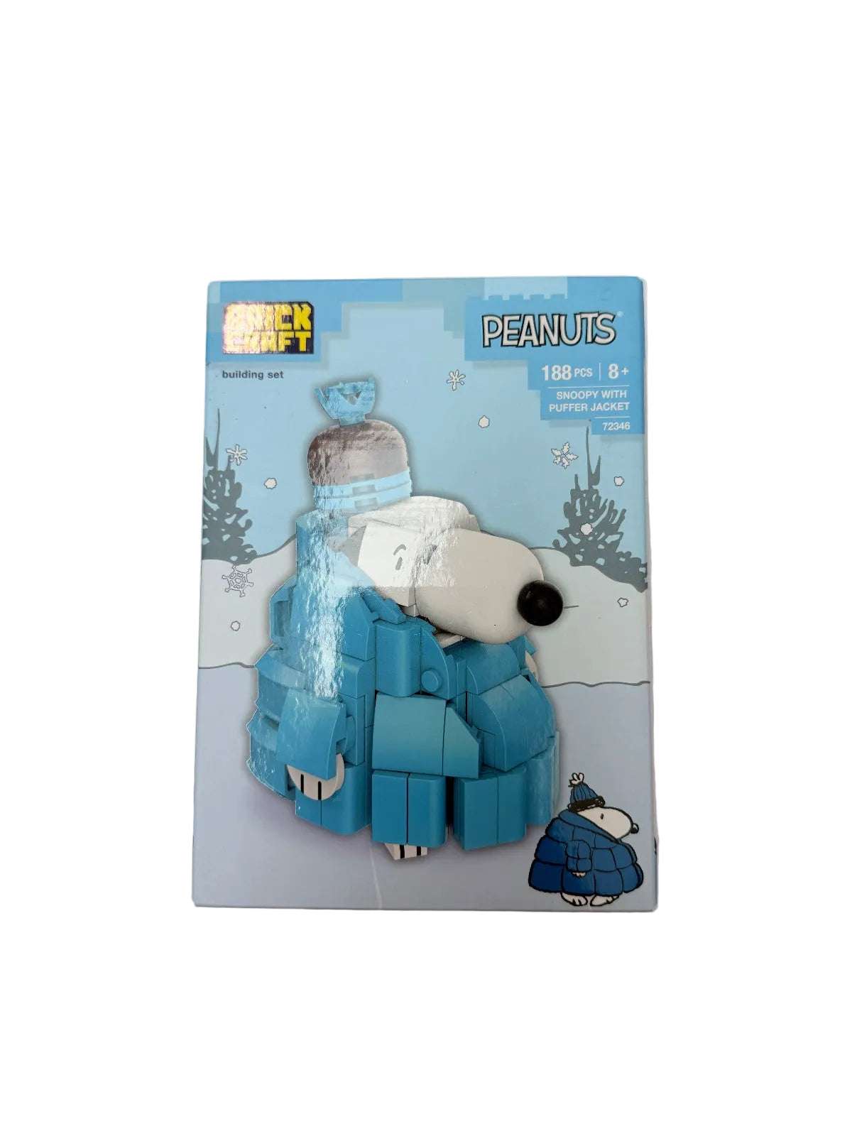 New Sealed - BrickCraft Peanuts Snoopy with Puffer Jacket Building Set