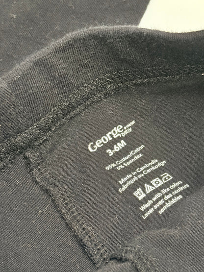 George Black Baby Leggings 2-Pack 3-6M