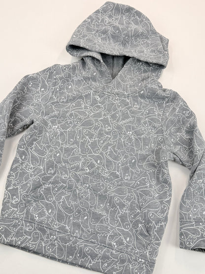 Old Navy Gray Ghost Print Hoodie 3T