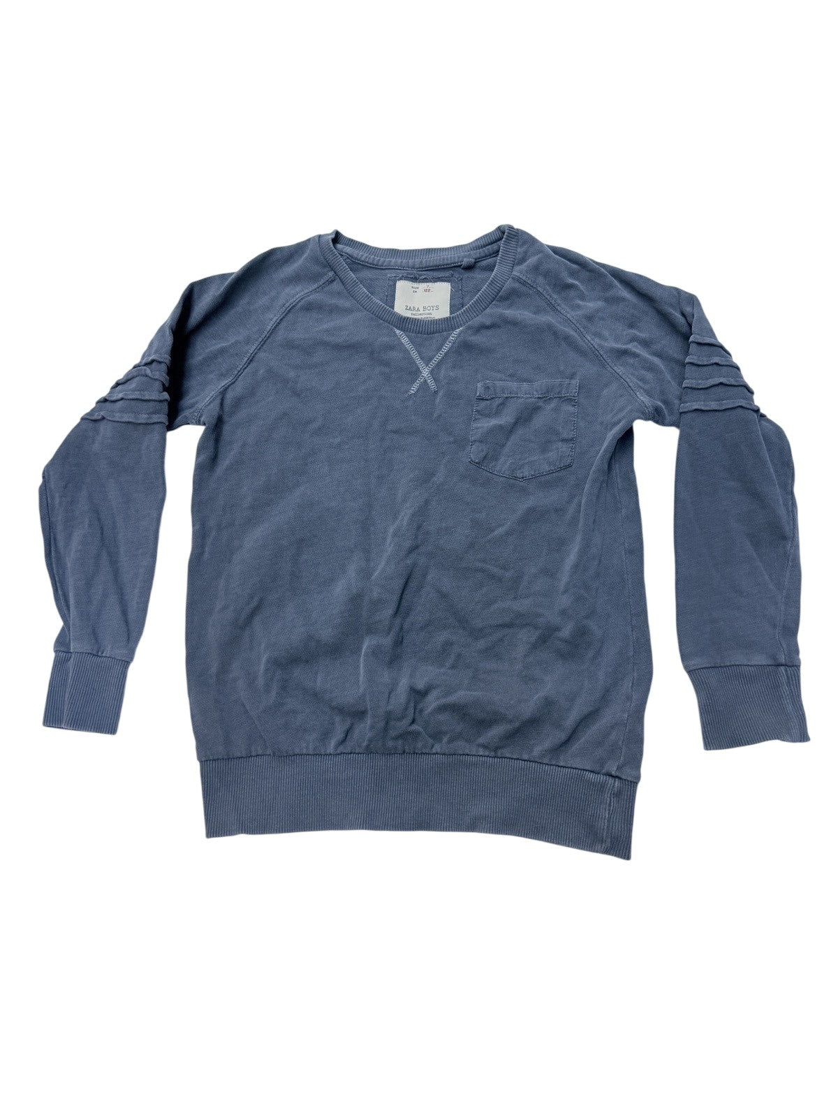 Zara Boys Blue Gray Sweatshirt Size 7