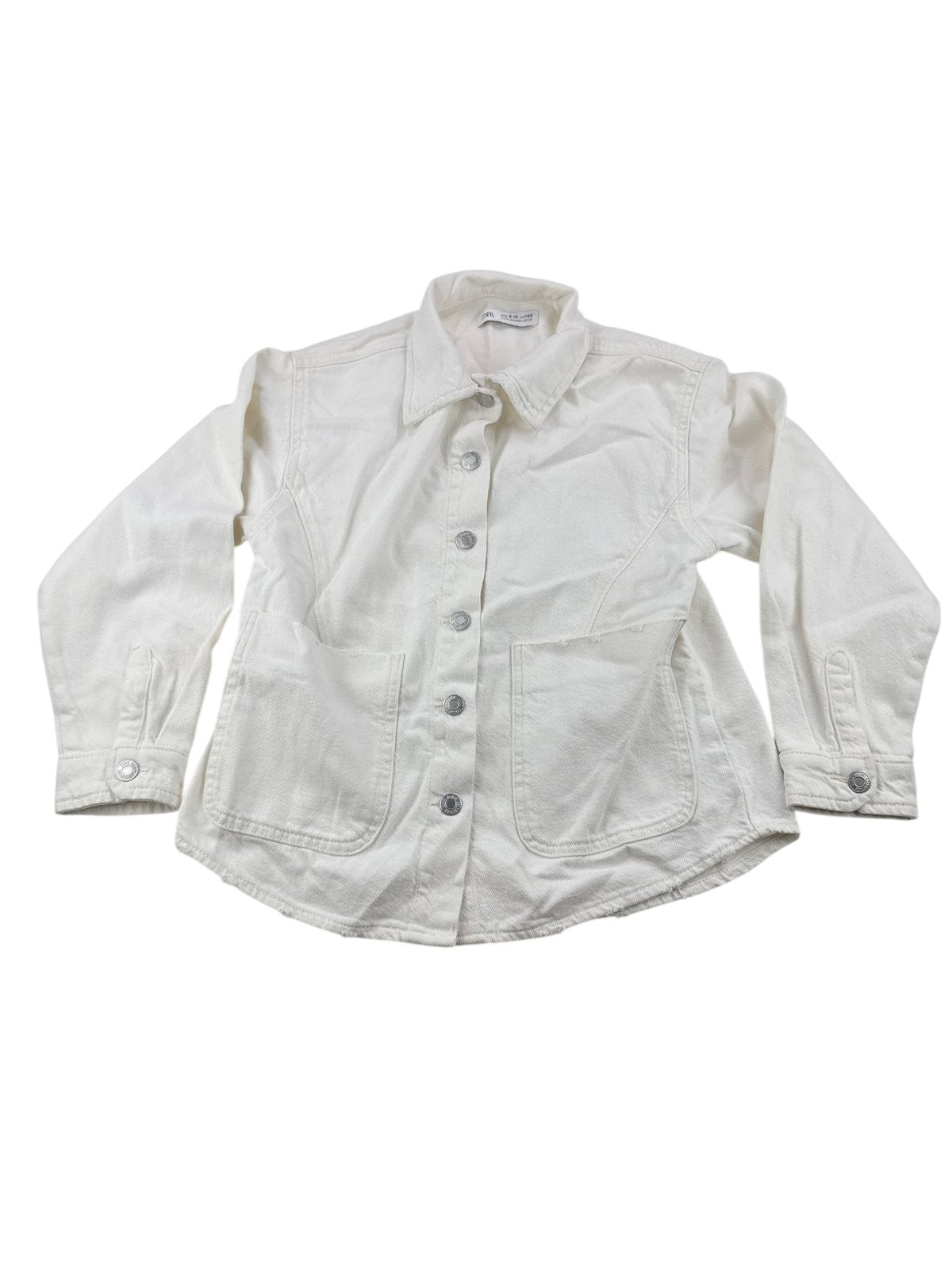 Zara White Denim Jacket Size 9-10
