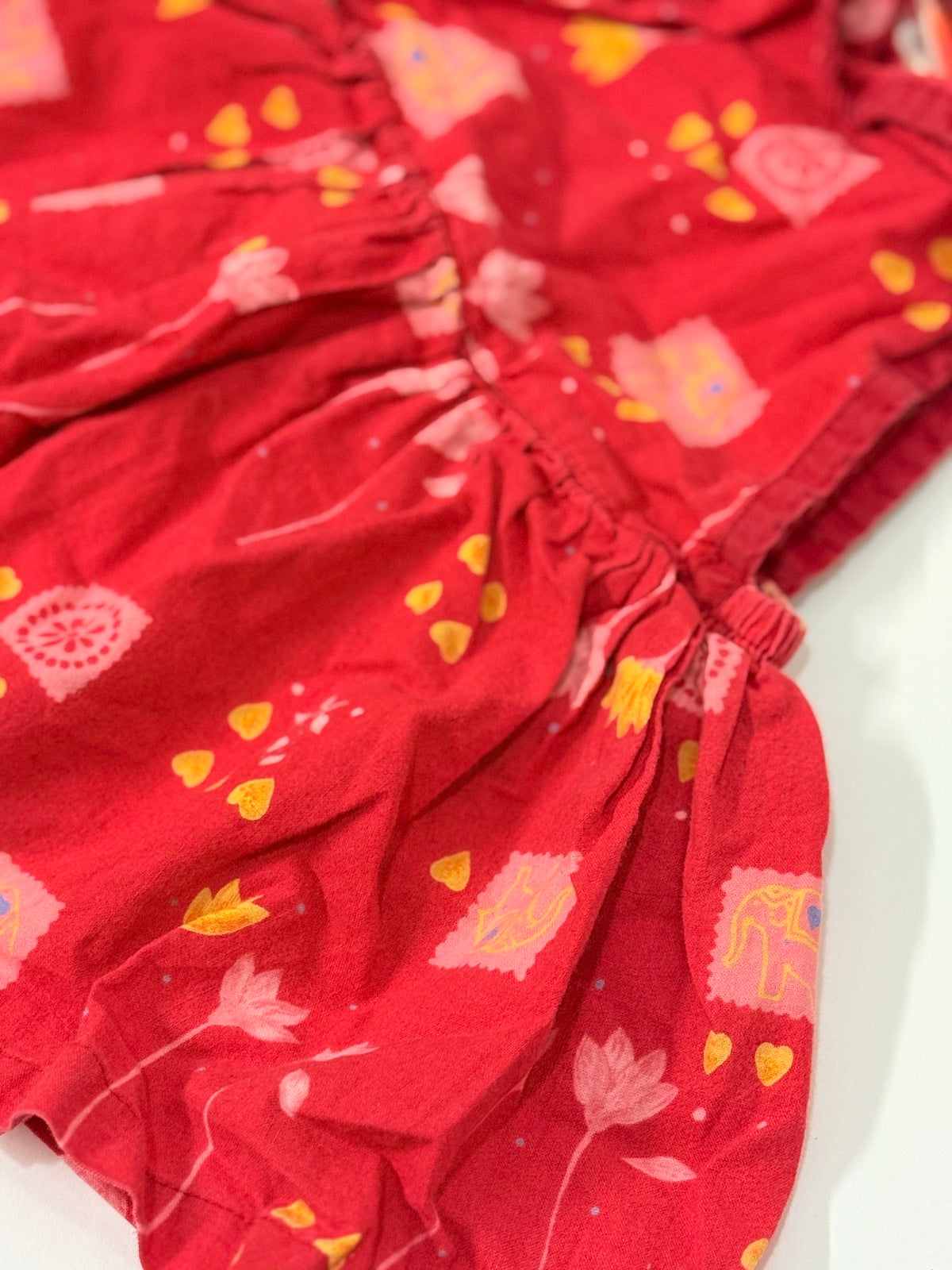 Girl Power Elephant Print Romper 12M