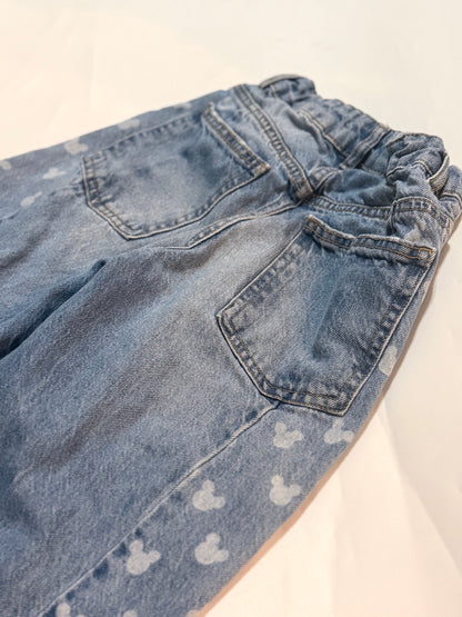 Zara Disney Mickey Mouse Wide Leg Jeans Size 10