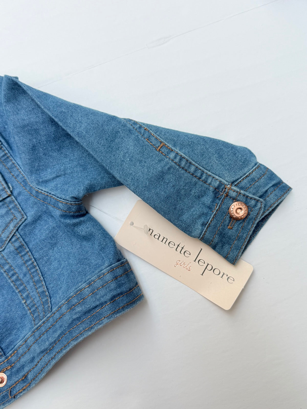 NWT - Nanette Lepore Girls Denim Jacket 18M