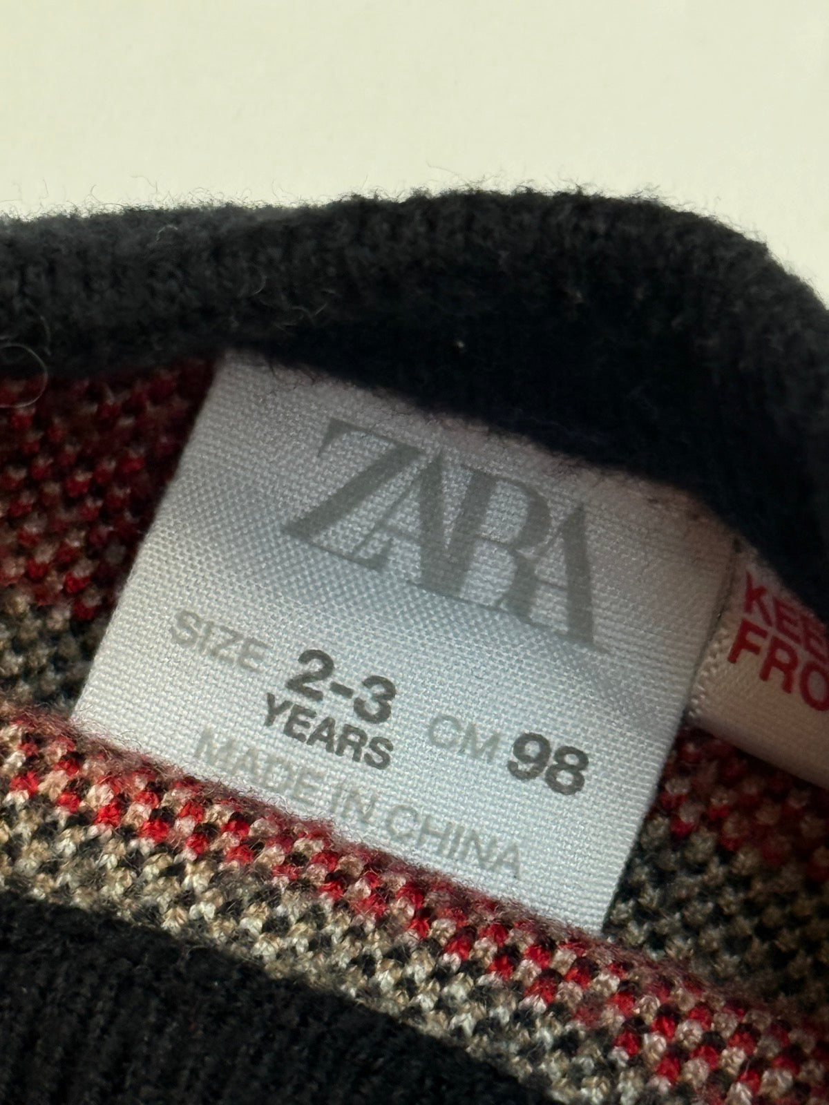 Zara Christmas Santa Knit Sweater 2-3Y