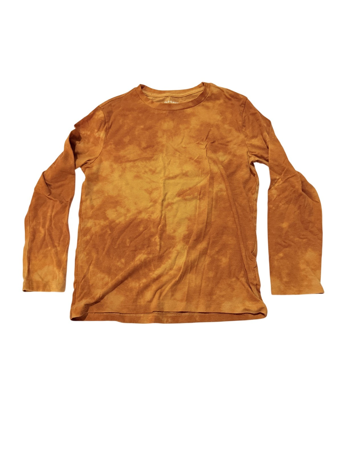 Old Navy Orange Tie-Dye Long Sleeve T-Shirt L (10-12) 10-12